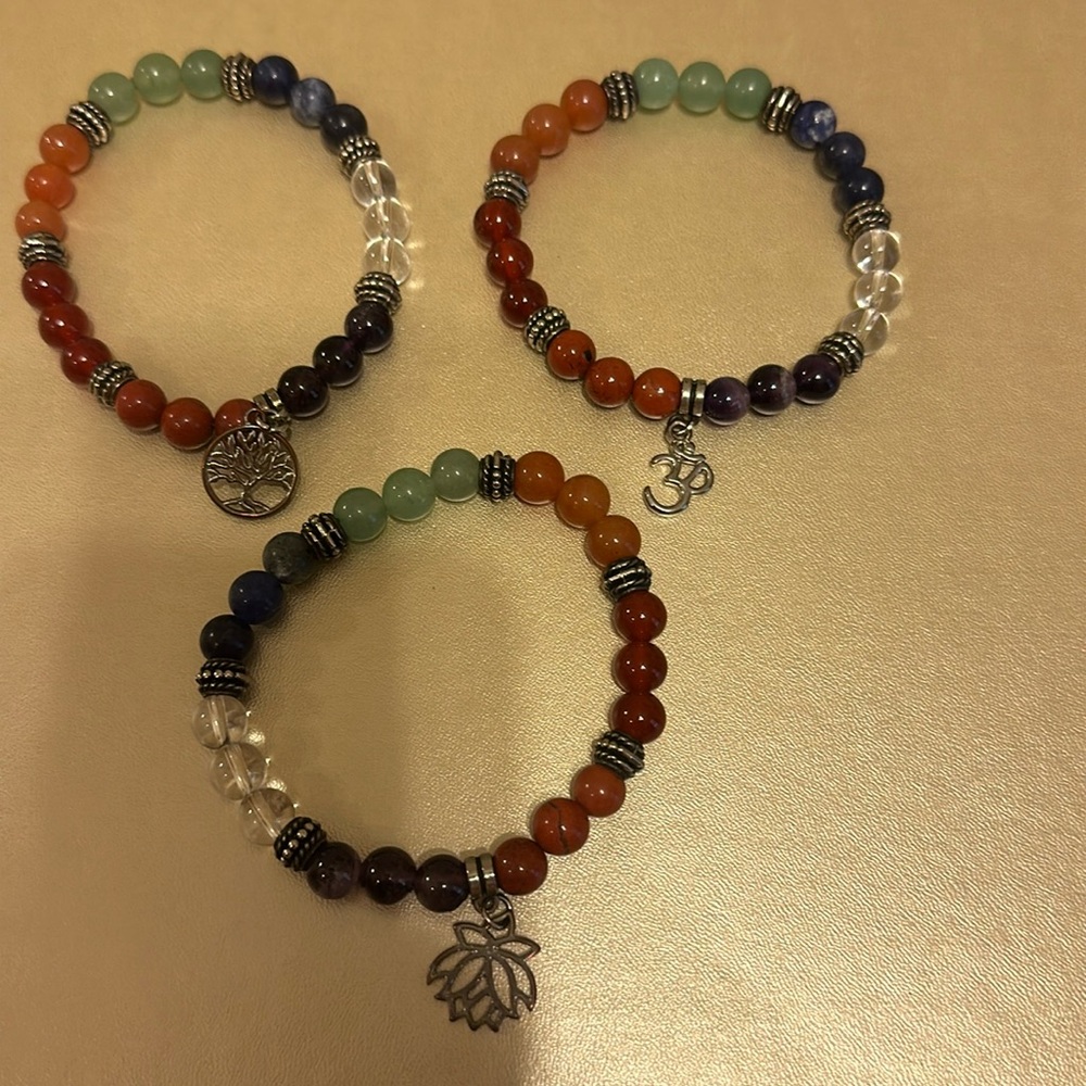 3 pack chakra bracelets